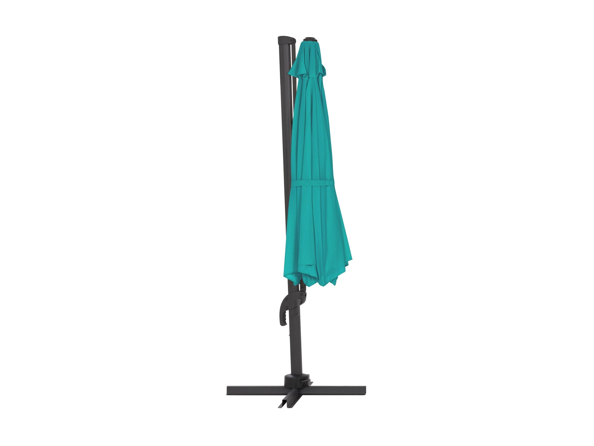 turquoise blue deluxe offset patio umbrella 500 Series product image CorLiving#color_turquoise-blue