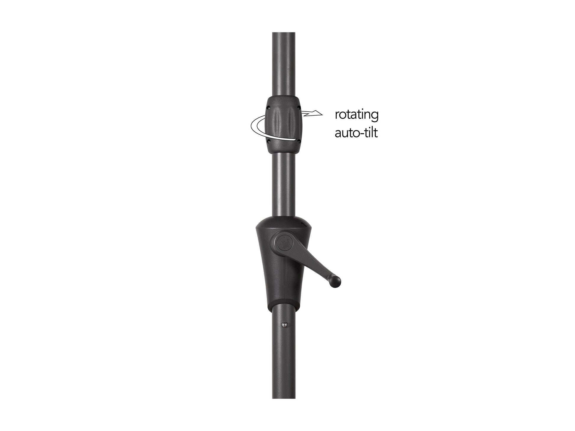 black large patio umbrella, tilting 700 Series product image CorLiving#color_black