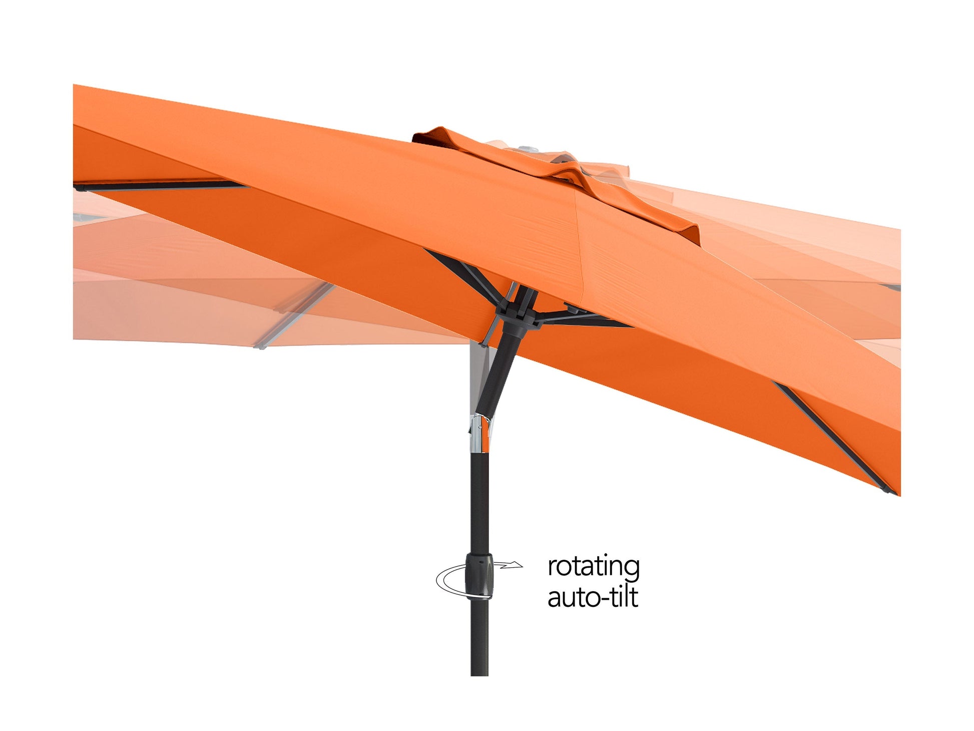 orange large patio umbrella, tilting 700 Series product image CorLiving#color_orange