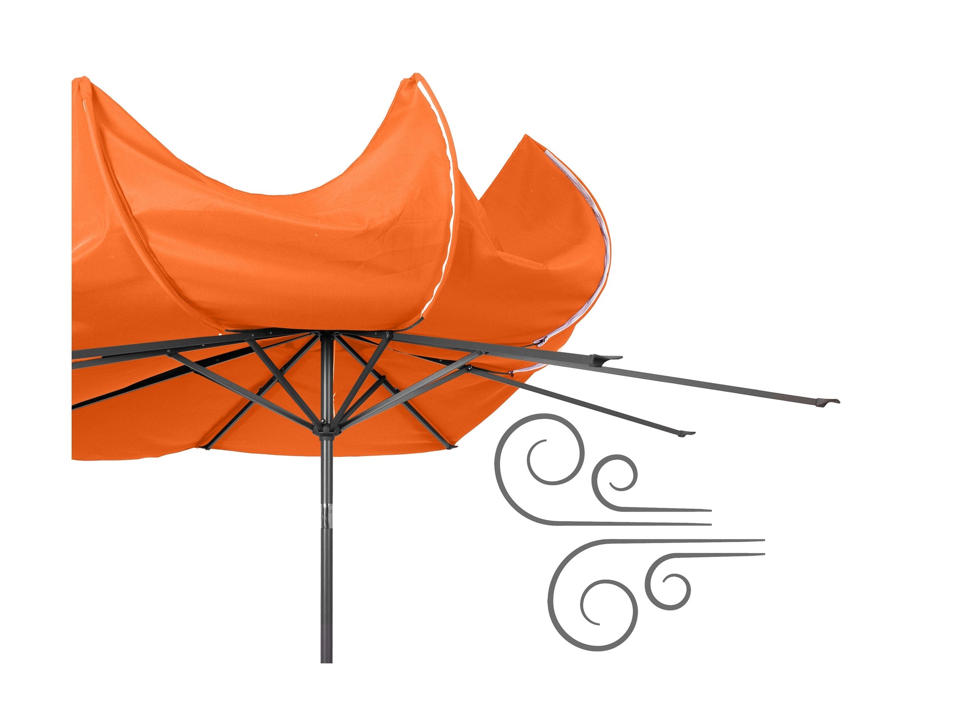 orange large patio umbrella, tilting 700 Series product image CorLiving#color_orange
