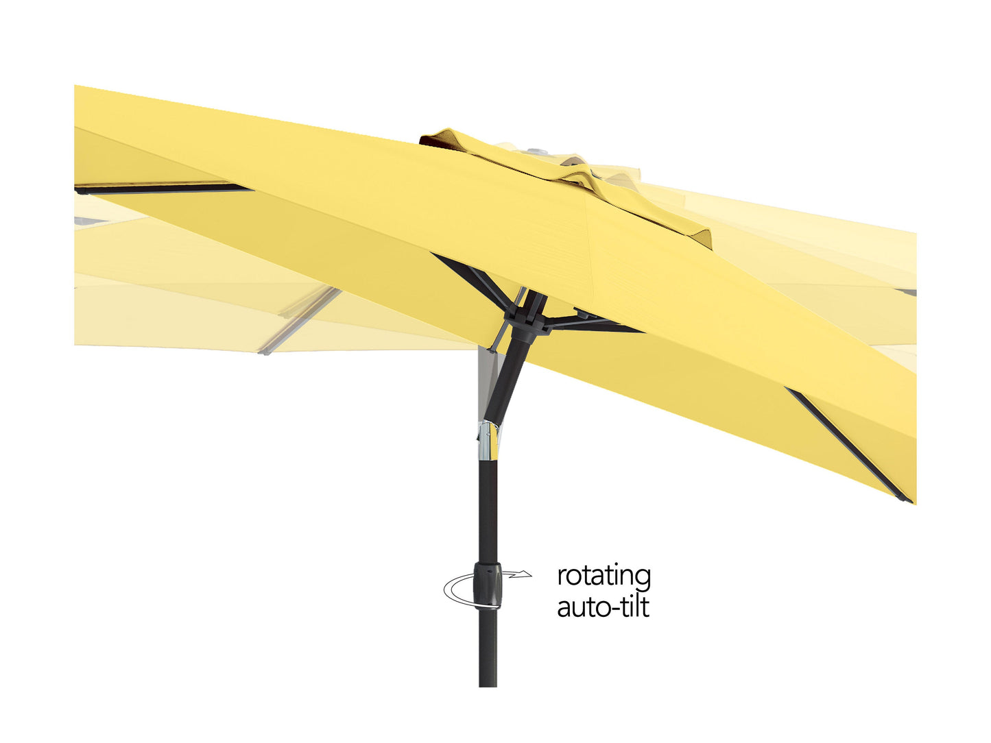 yellow large patio umbrella, tilting 700 Series product image CorLiving#color_yellow