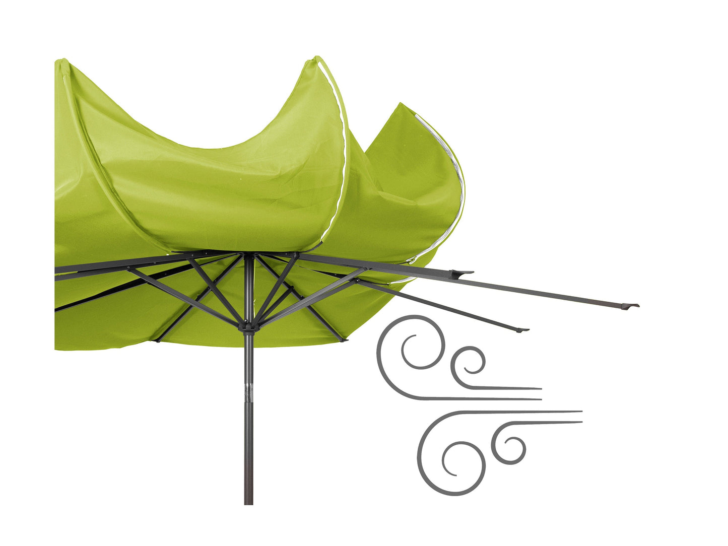 lime green large patio umbrella, tilting 700 Series product image CorLiving#color_lime-green