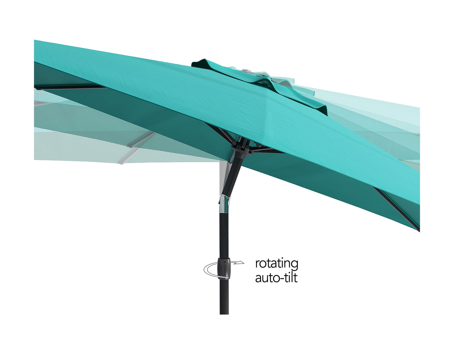 turquoise blue large patio umbrella, tilting 700 Series product image CorLiving#color_turquoise-blue