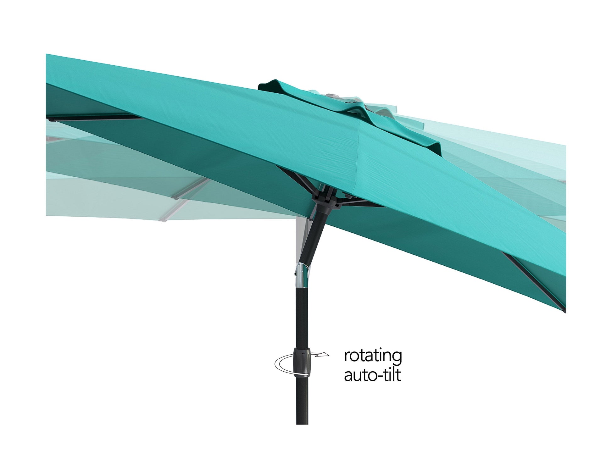 turquoise blue large patio umbrella, tilting 700 Series product image CorLiving#color_turquoise-blue