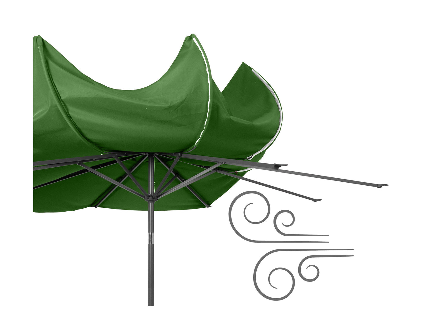 forest green large patio umbrella, tilting 700 Series product image CorLiving#color_forest-green