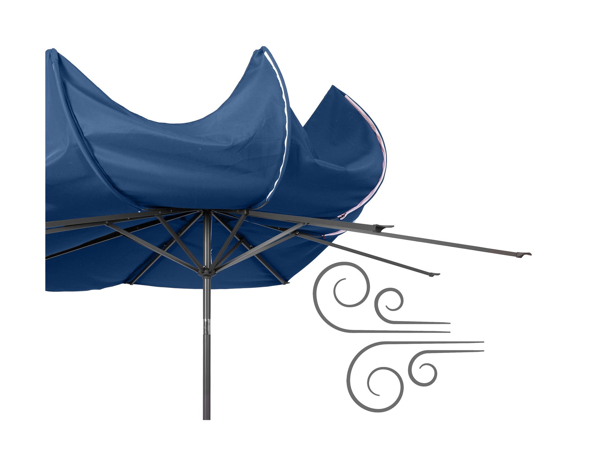 cobalt blue large patio umbrella, tilting 700 Series product image CorLiving#color_cobalt-blue