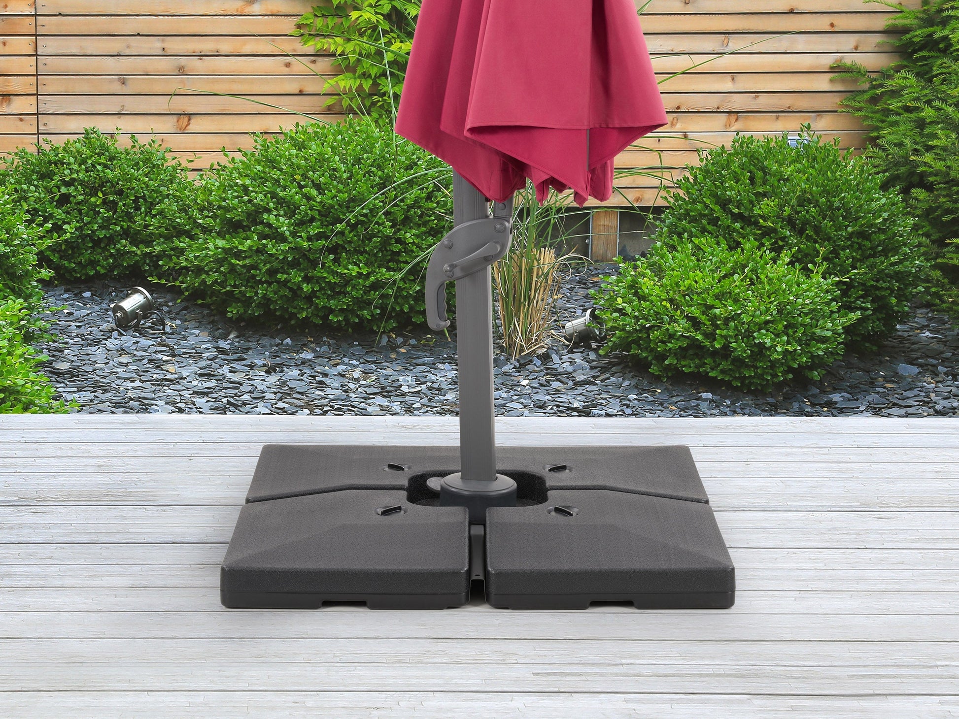  deluxe patio base for heavy and offset umbrellas CorLiving lifestyle scene CorLiving