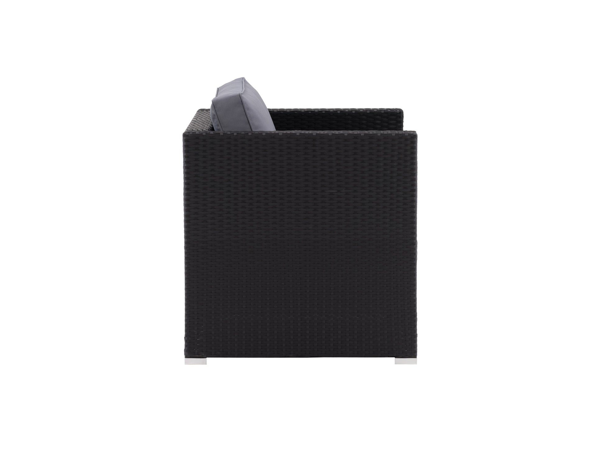 black and ash grey Wicker Armchair Parksville Collection product image by CorLiving#color_black-and-ash-grey