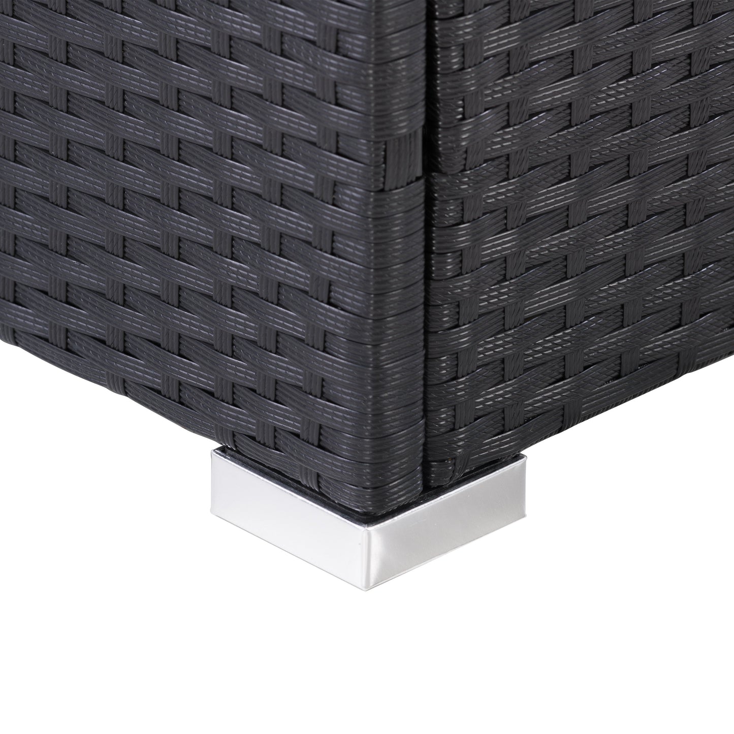 black Square Outdoor Coffee Table Parksville Collection detail image by CorLiving#color_black