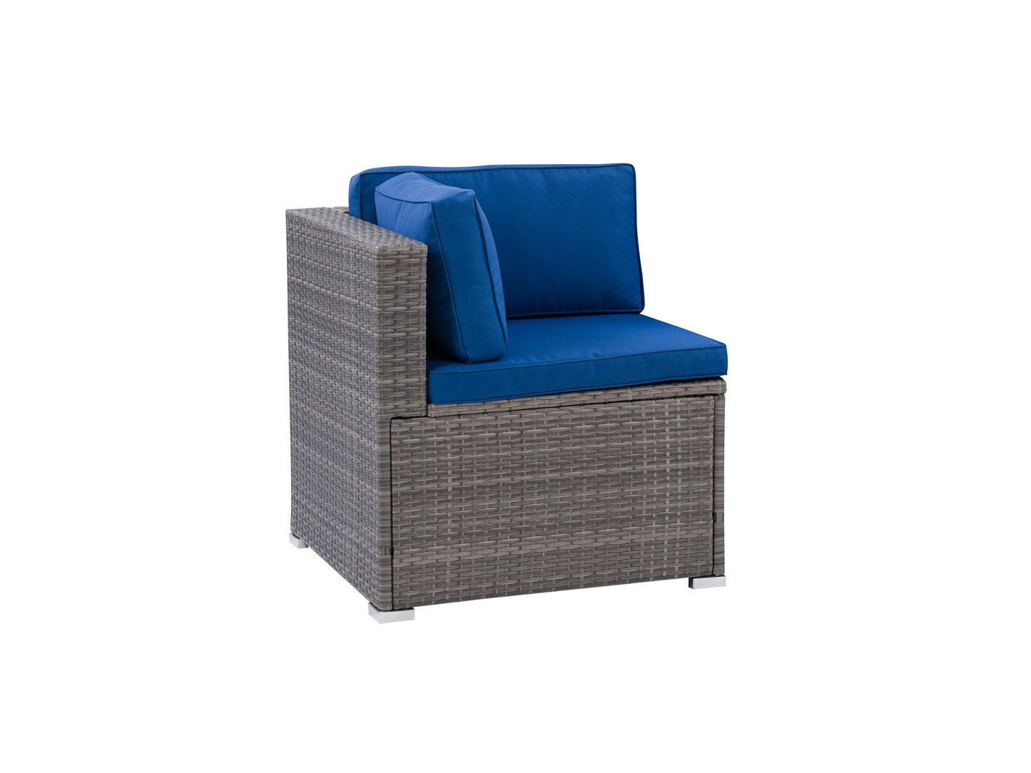 blended grey and oxford blue Outdoor Corner Chair Parksville Collection product image by CorLiving#color_blended-grey-and-oxford-blue