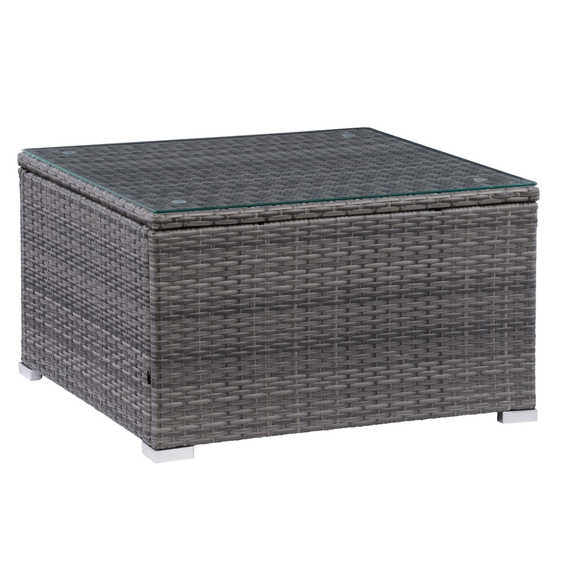 blended grey Square Outdoor Coffee Table Parksville Collection product image by CorLiving#color_blended-grey-weave
