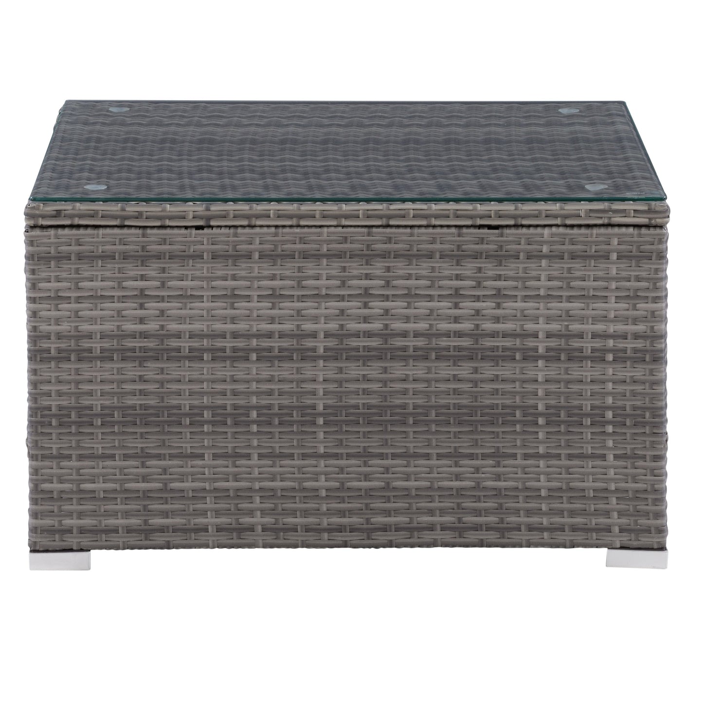 blended grey Square Outdoor Coffee Table Parksville Collection product image by CorLiving#color_blended-grey-weave