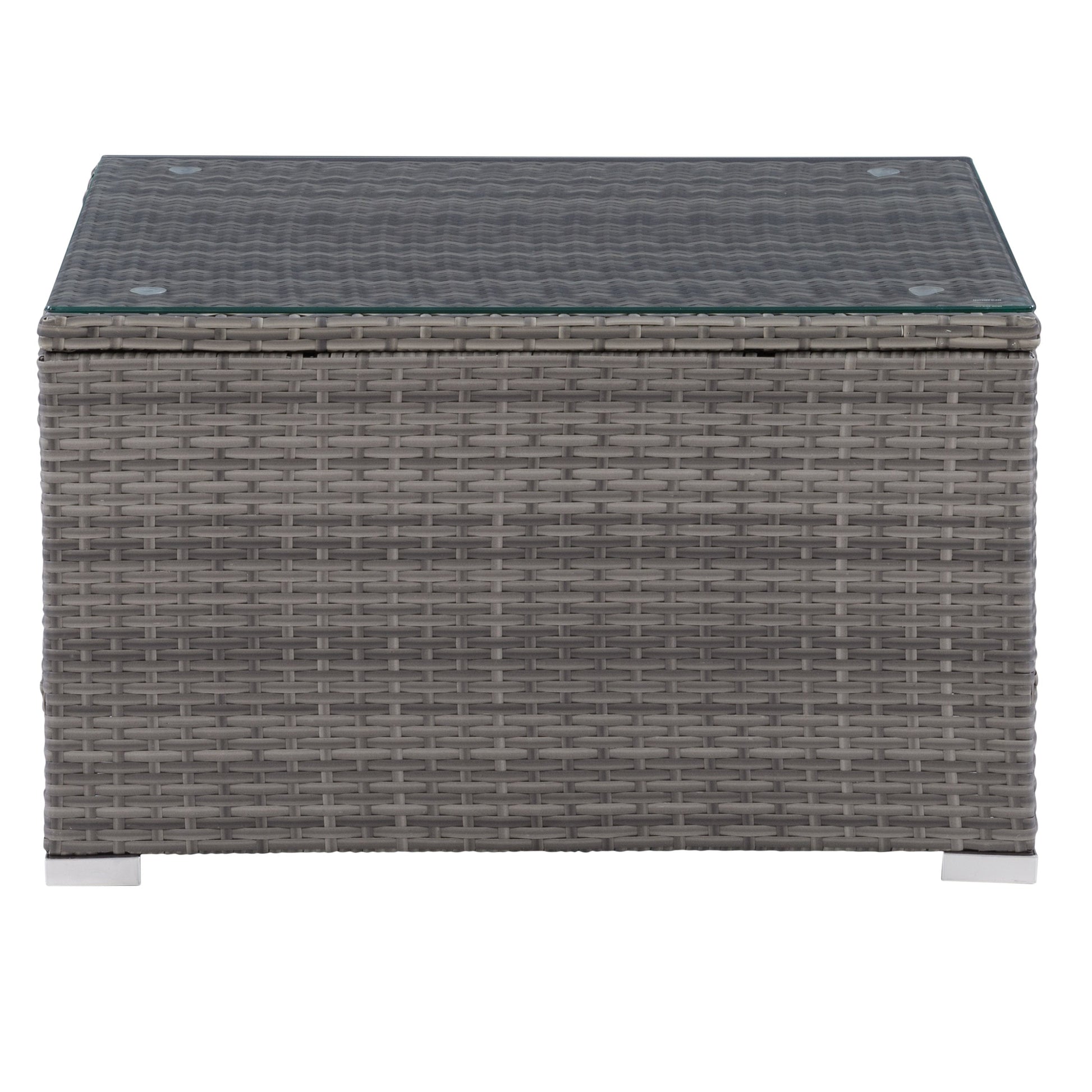 blended grey Square Outdoor Coffee Table Parksville Collection product image by CorLiving#color_blended-grey-weave