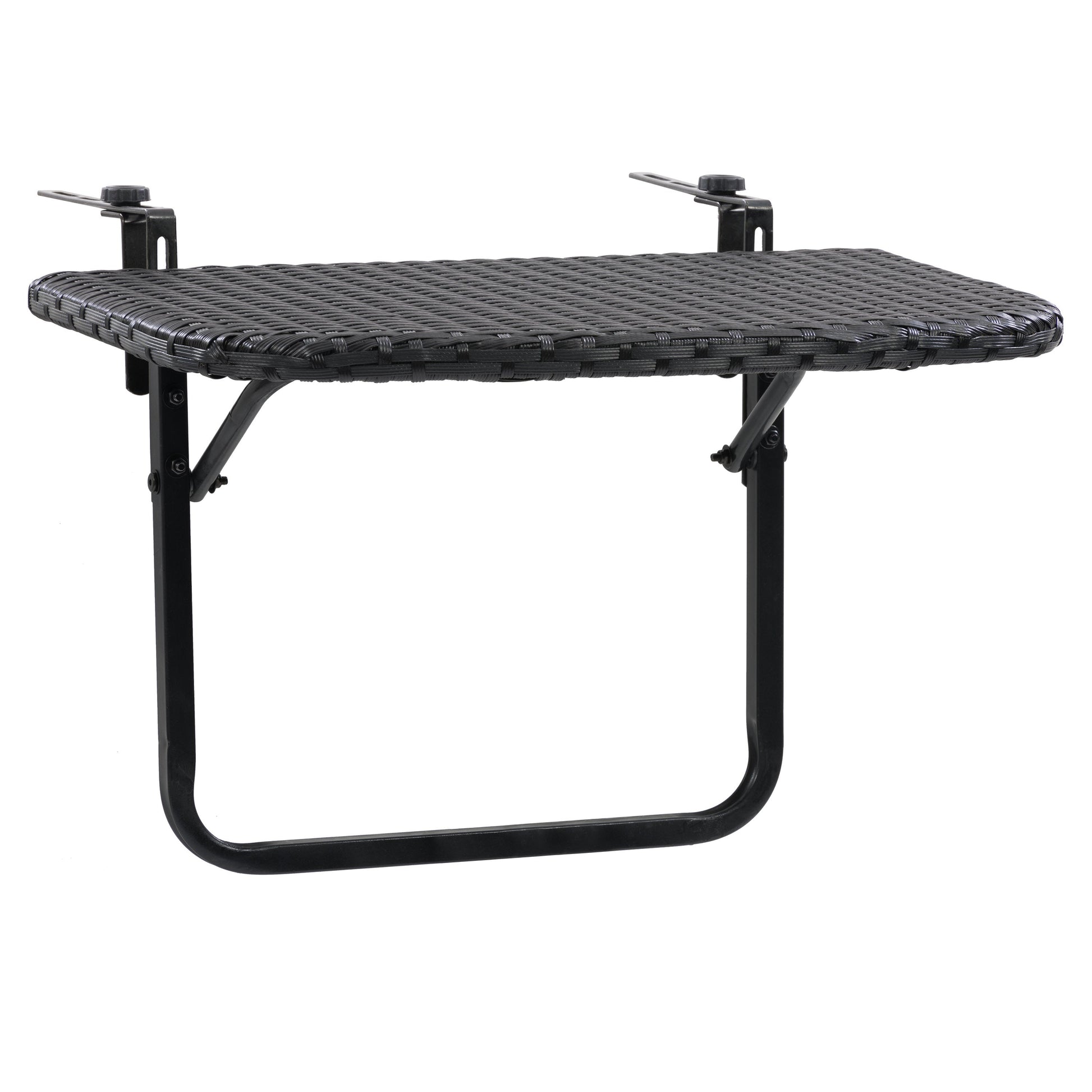 black weave Balcony Railing Table Parksville Collection product image by CorLiving#color_textured-black-weave