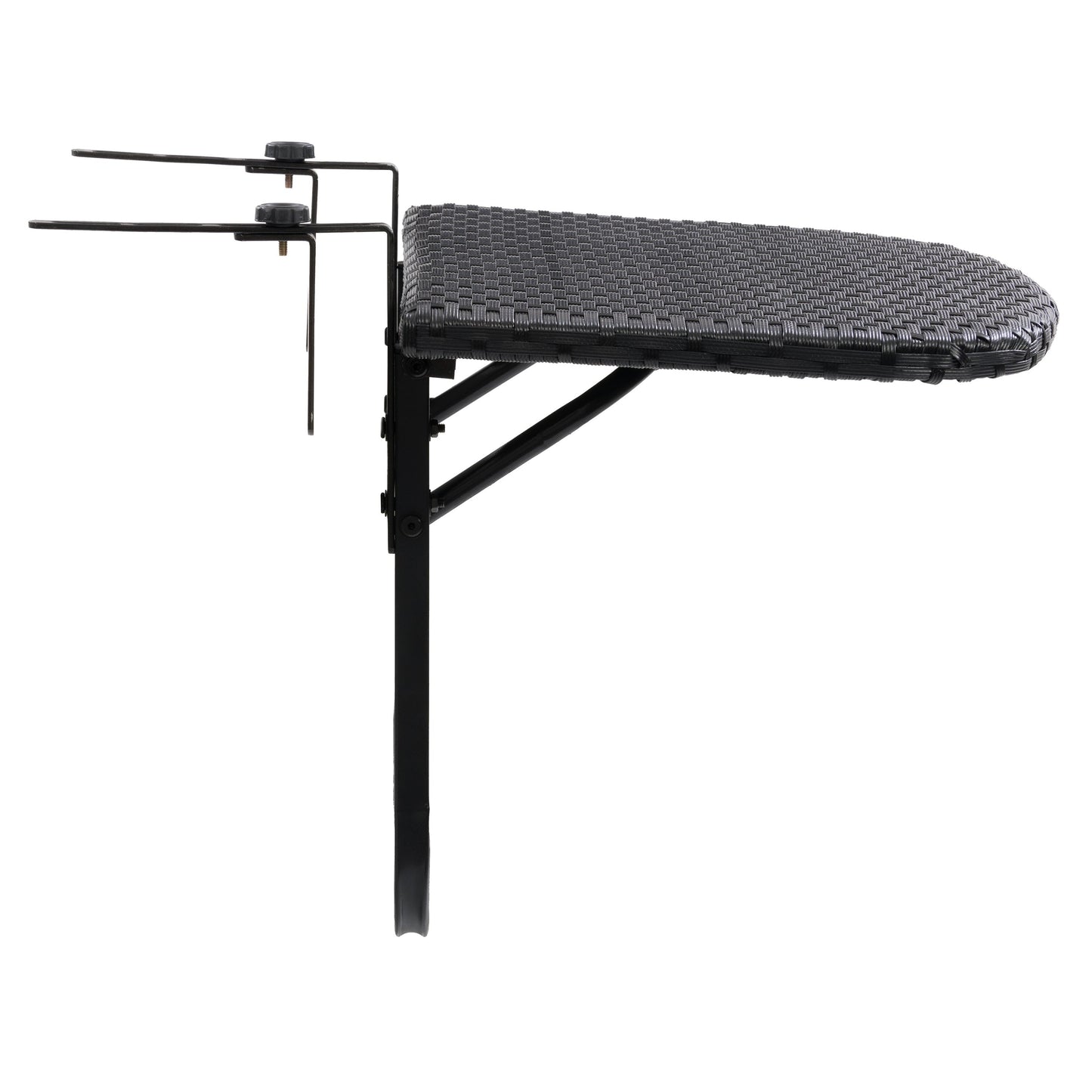 black weave Balcony Railing Table Parksville Collection product image by CorLiving#color_textured-black-weave
