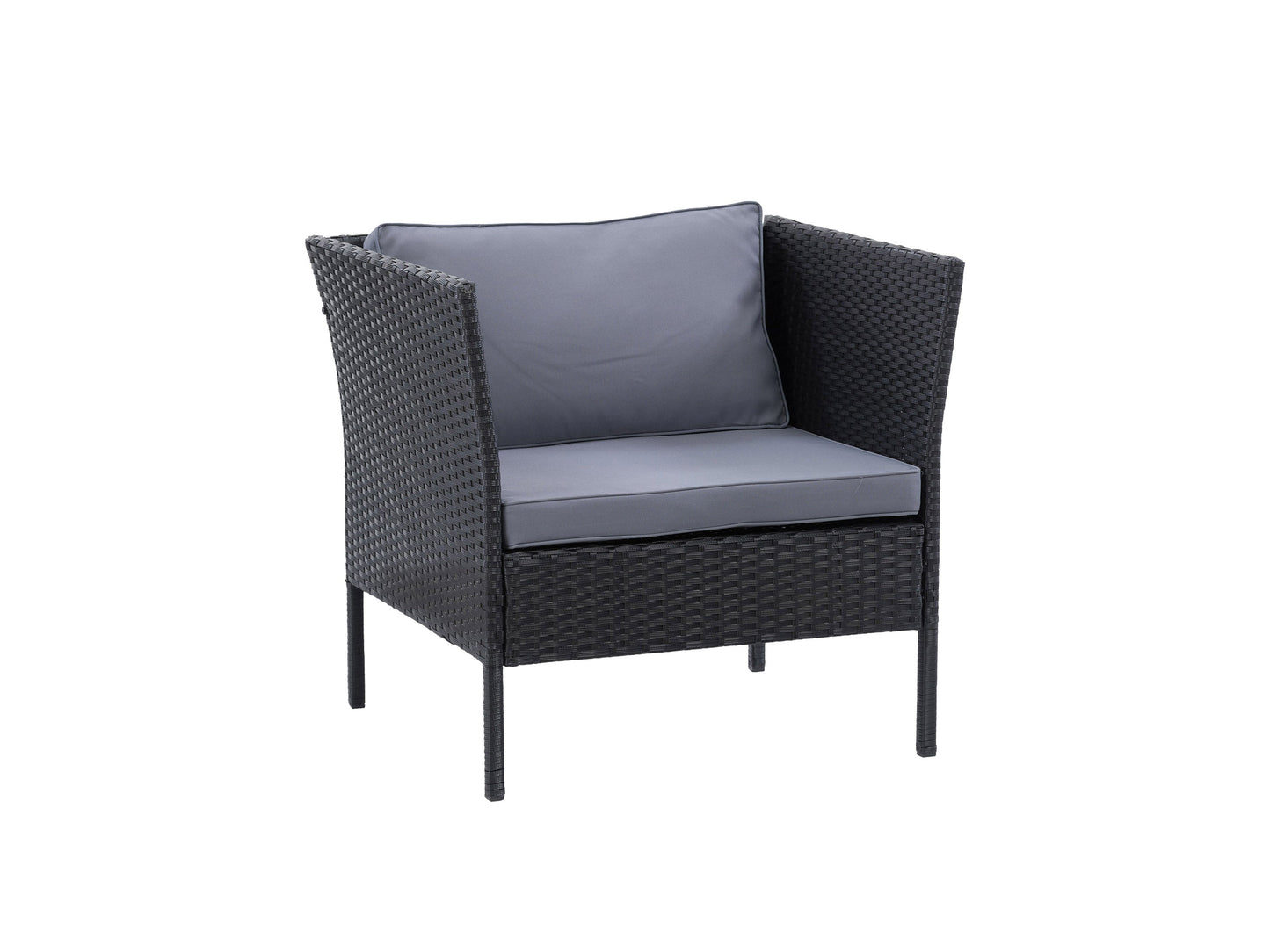 black and ash grey Patio Armchair Parksville Collection product image by CorLiving#color_black-and-ash-grey
