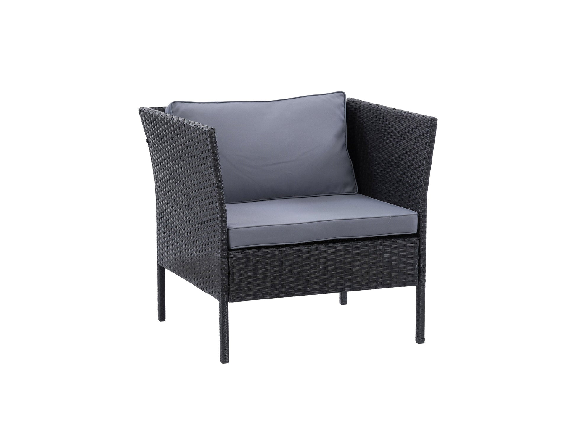 black and ash grey Patio Armchair Parksville Collection product image by CorLiving#color_black-and-ash-grey