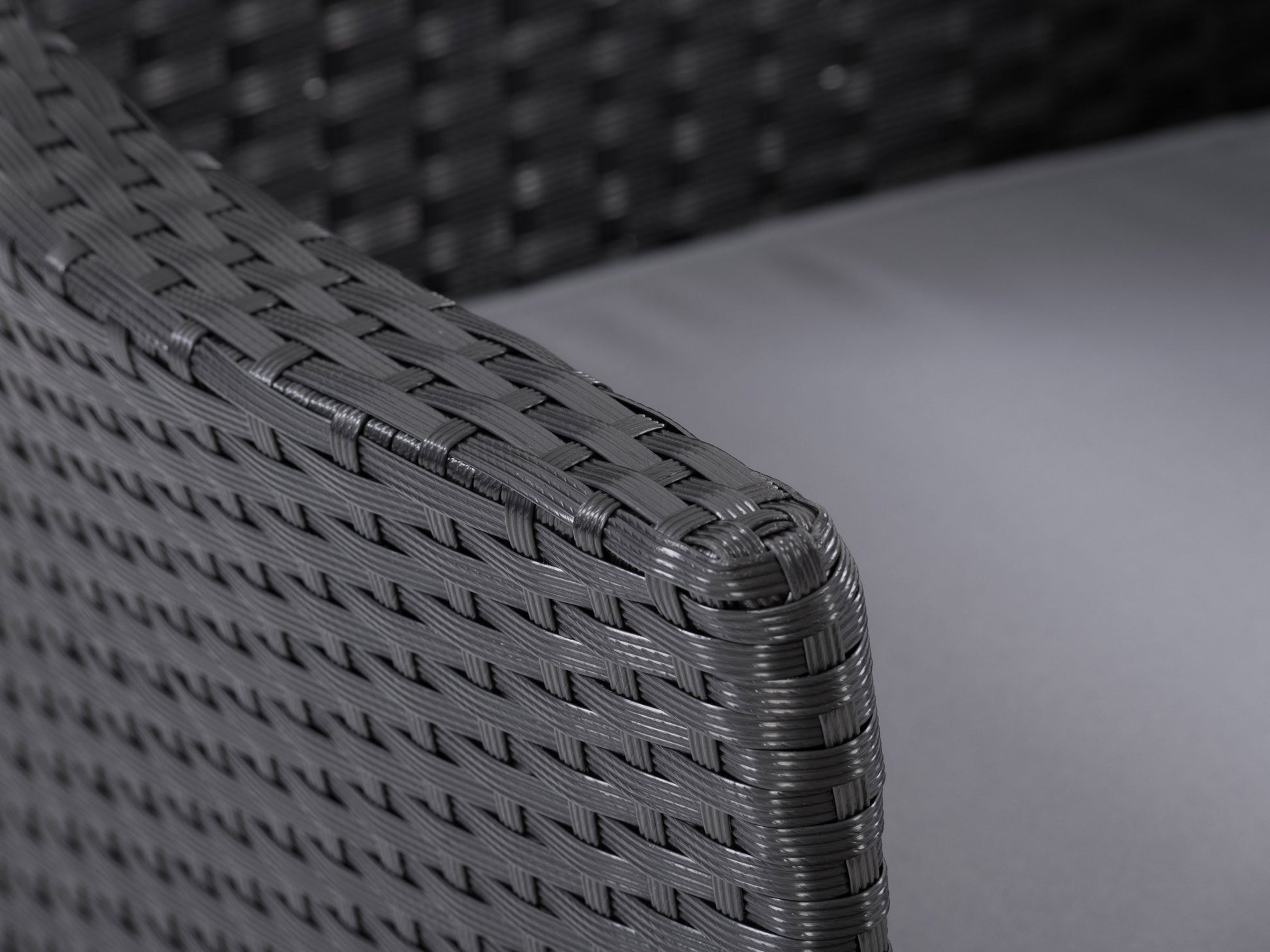 black and grey Patio Bistro Set, 3pc Parksville Collection detail image by CorLiving#color_black-and-grey