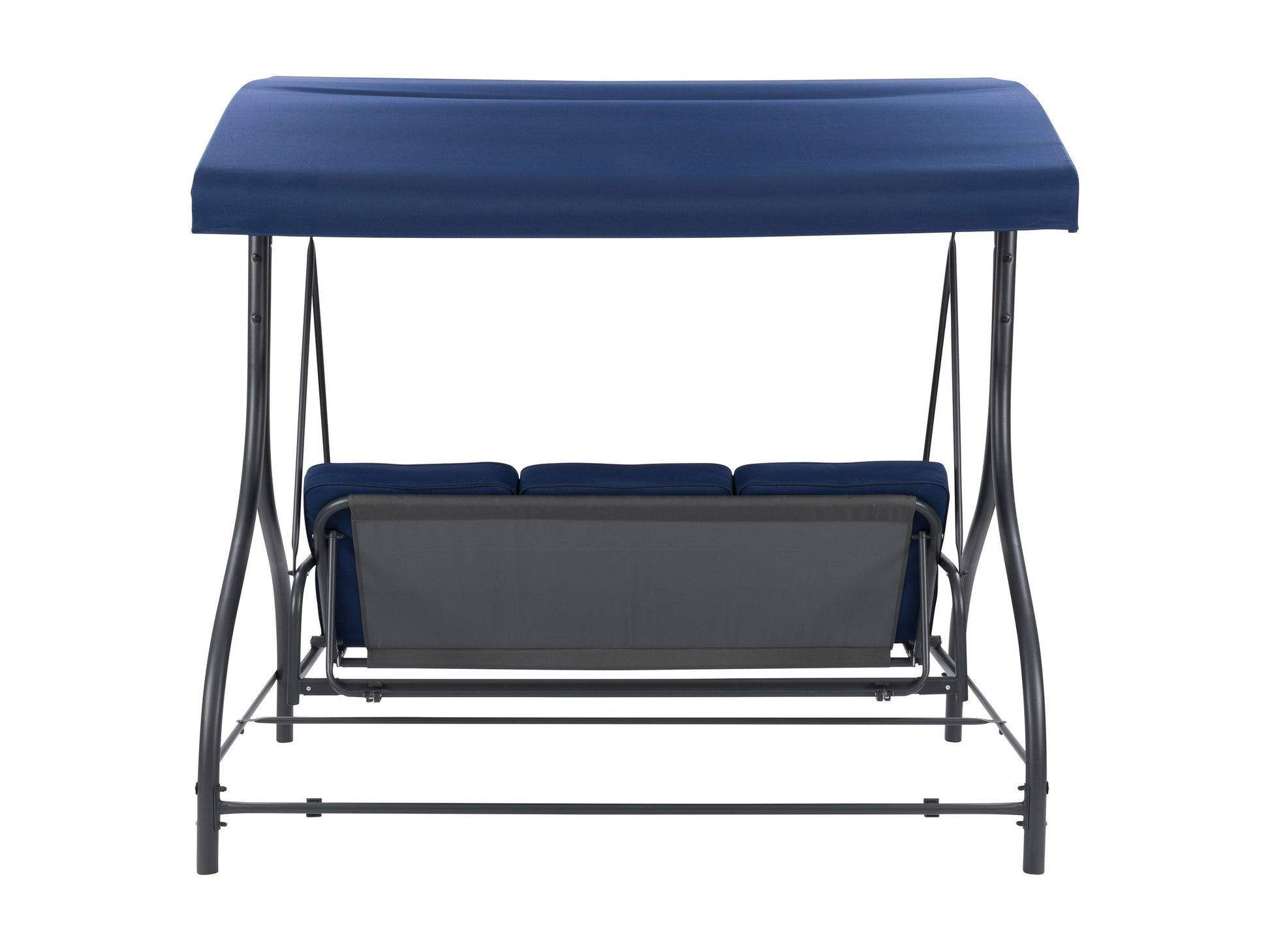 navy blue Patio Swing With Canopy, Convertible Elia Collection product image by CorLiving#color_navy-blue