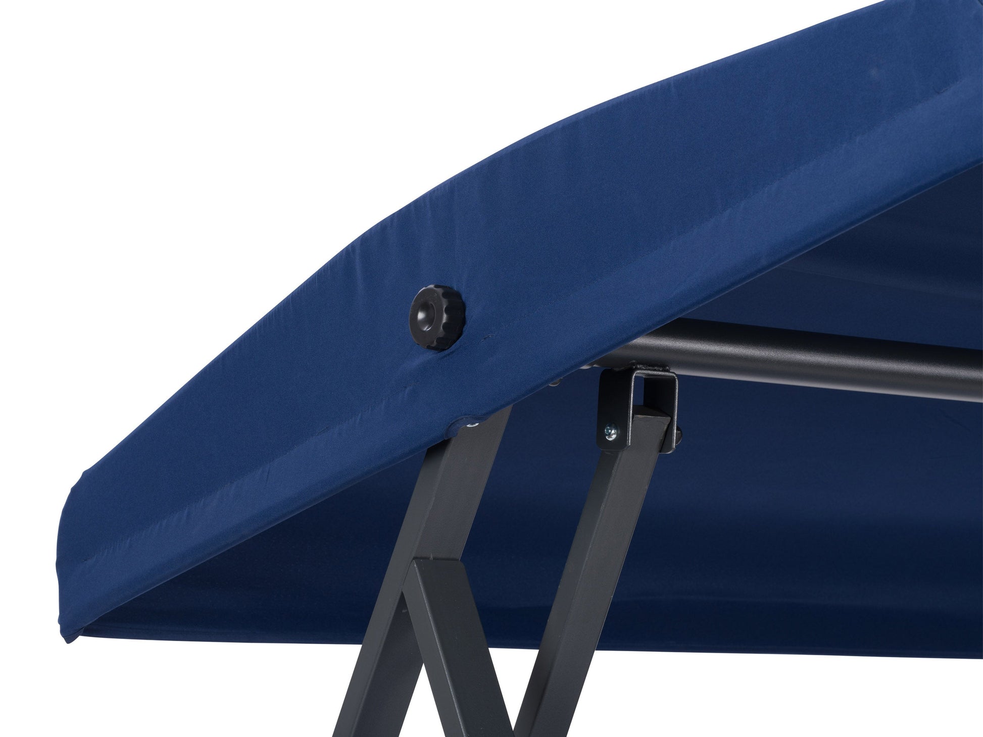 navy blue Patio Swing With Canopy Flora Collection detail image by CorLiving#color_navy-blue