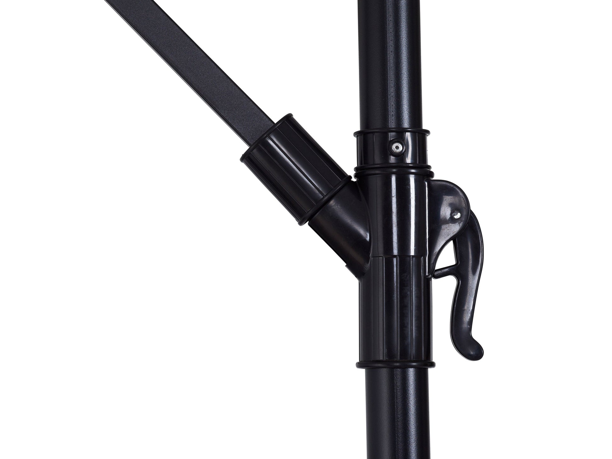 navy blue cantilever patio umbrella, tilting Persist Collection detail image CorLiving#color_navy-blue