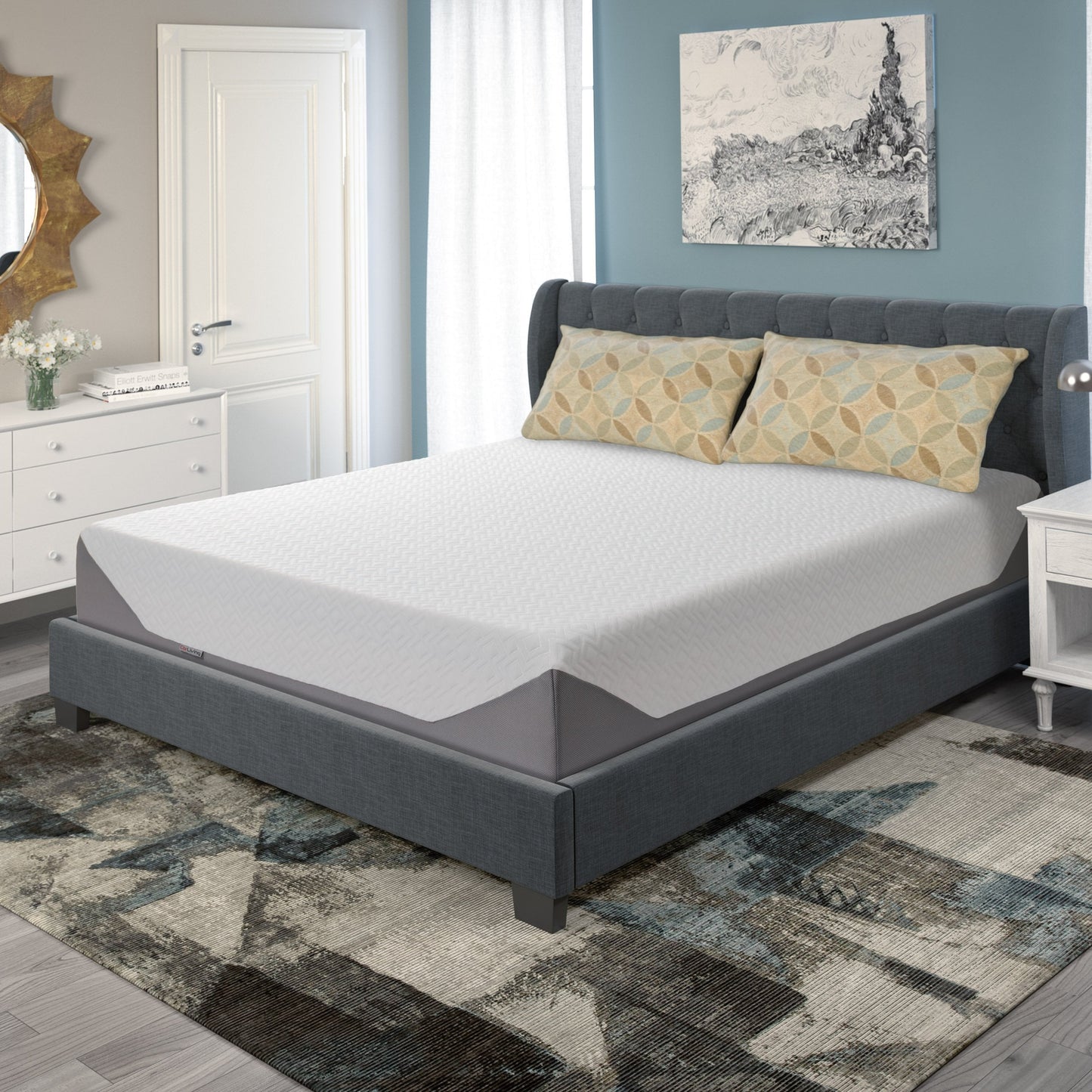 14 inch King Memory Foam Mattress lifestyle scene by CorLiving