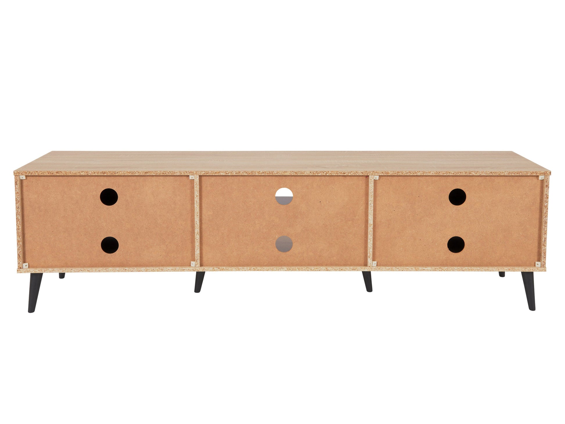 light wood and grey TV Bench - Open & Closed Storage, TVs up to 85" Cole Collection product image by CorLiving#color_cole-light-wood-and-grey