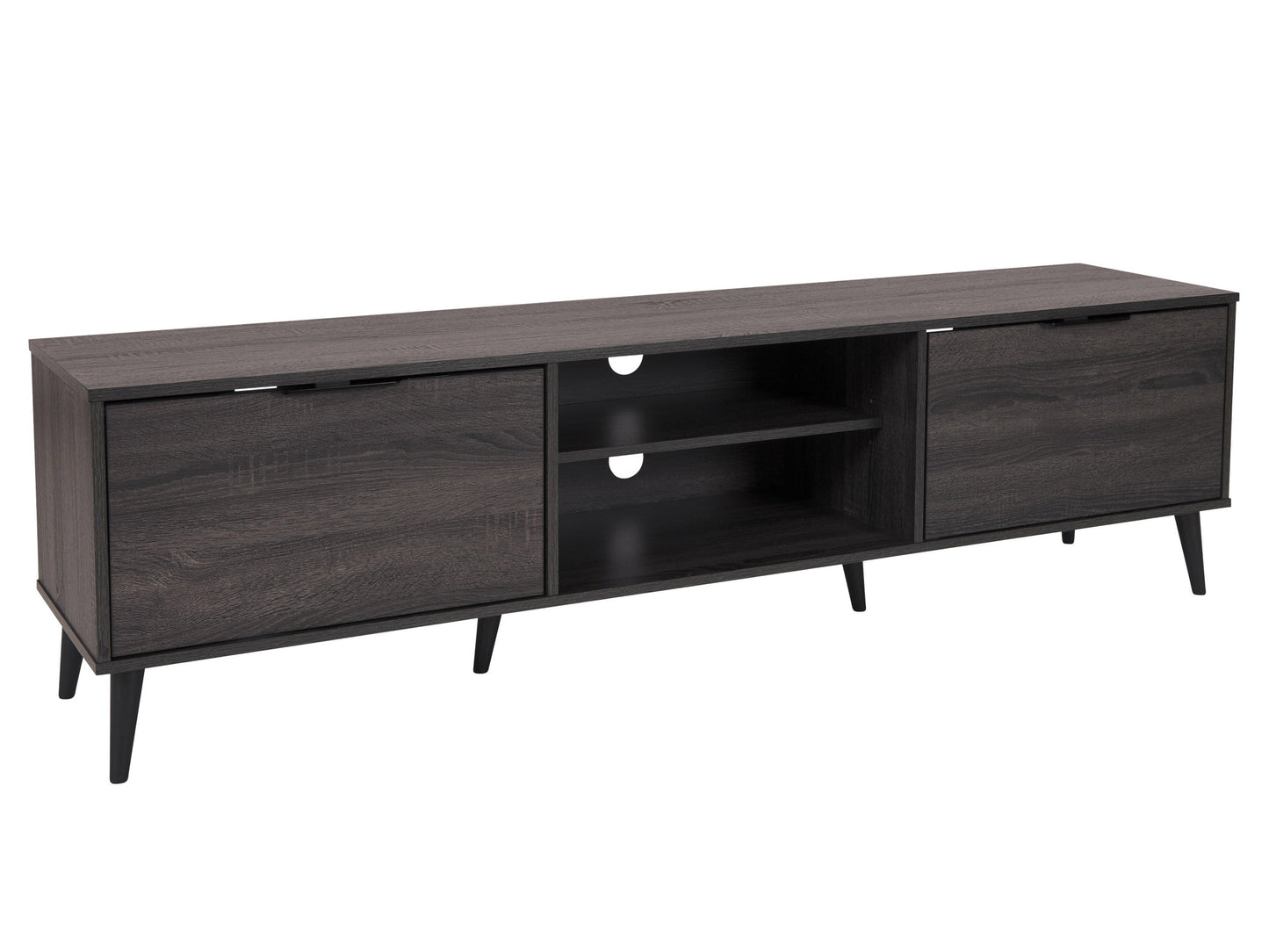 dark grey TV Bench - Open & Closed Storage, TVs up to 85" Cole Collection product image by CorLiving#color_cole-dark-grey