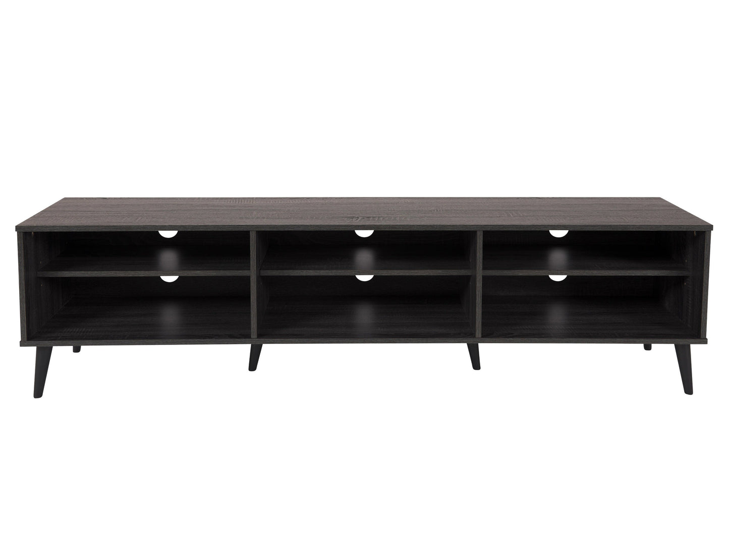 dark grey TV Bench with Open Shelves, TVs up to 85" Cole Collection product image by CorLiving#color_cole-dark-grey