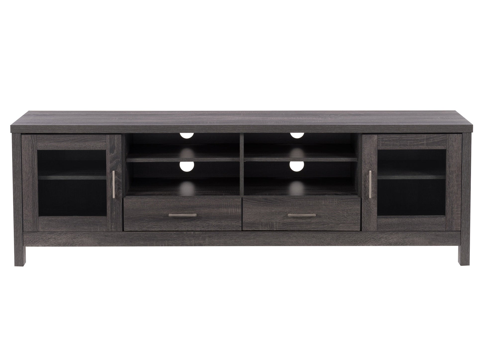 dark grey TV Cabinet with Doors for TVs up to 85" Hollywood Collection product image by CorLiving#color_dark-grey