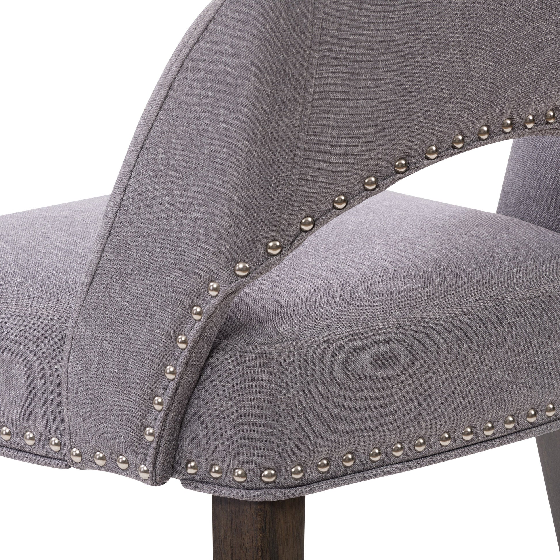 pewter grey Mid Century Dining Chairs, Set of 2 Tiffany Collection detail image by CorLiving#color_pewter-grey