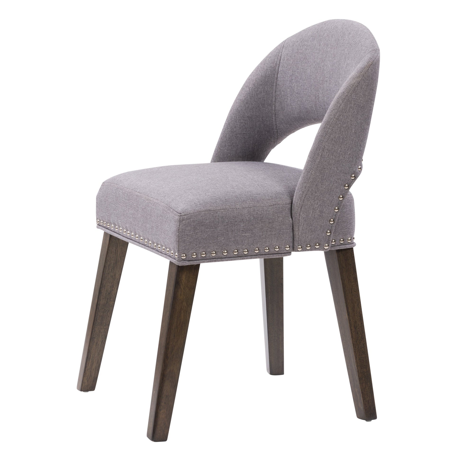 pewter grey Mid Century Dining Chairs, Set of 2 Tiffany Collection product image by CorLiving#color_pewter-grey