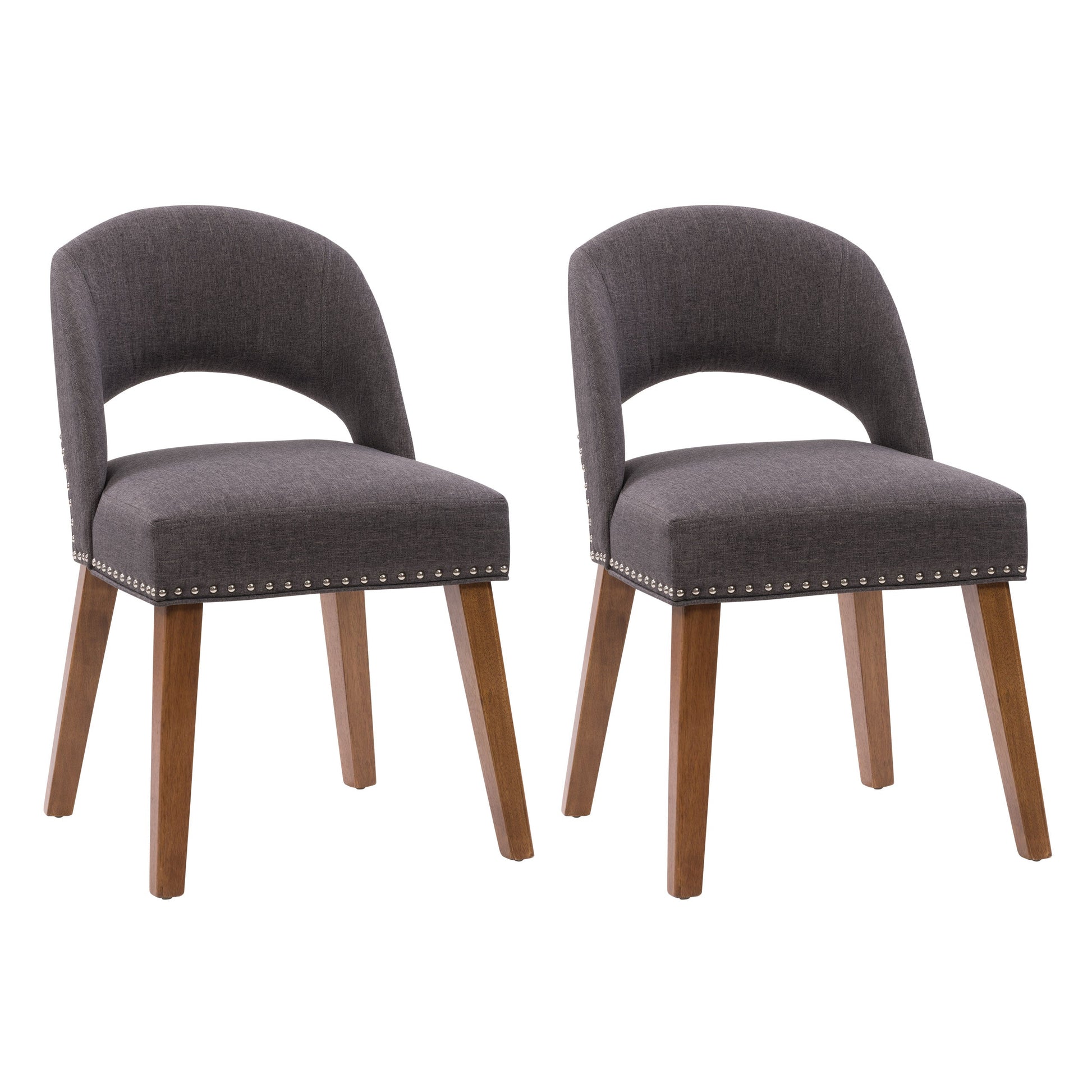 dark grey Mid Century Dining Chairs, Set of 2 Tiffany Collection product image by CorLiving#color_dark-grey