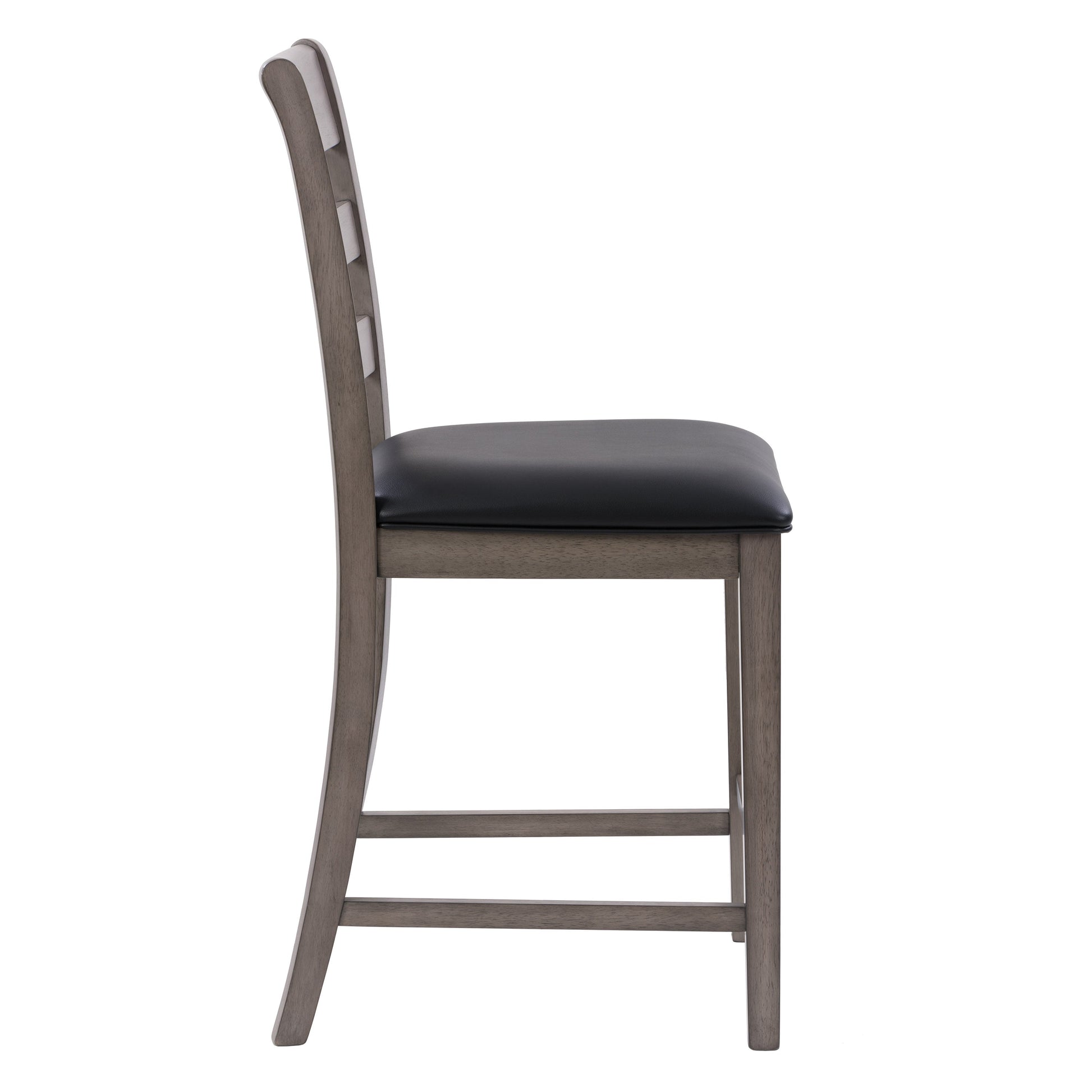 washed grey Counter Height Dining Chairs Set of 2 New York Collection product image by CorLiving#color_new-york-washed-grey-and-black
