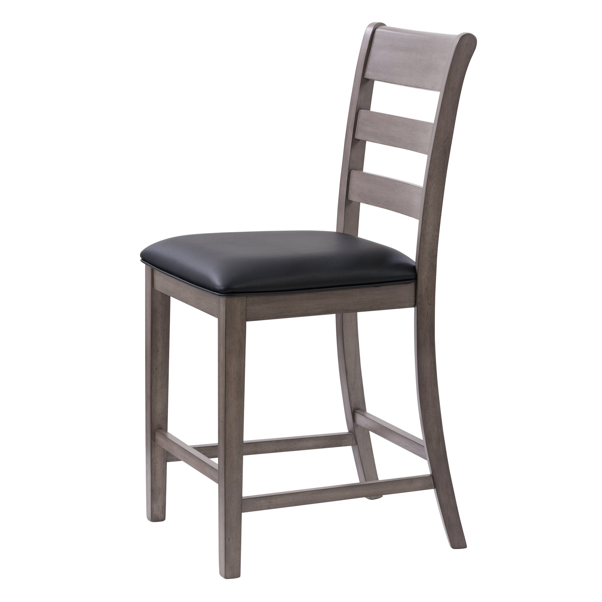 washed grey Counter Height Dining Chairs Set of 2 New York Collection product image by CorLiving#color_new-york-washed-grey-and-black