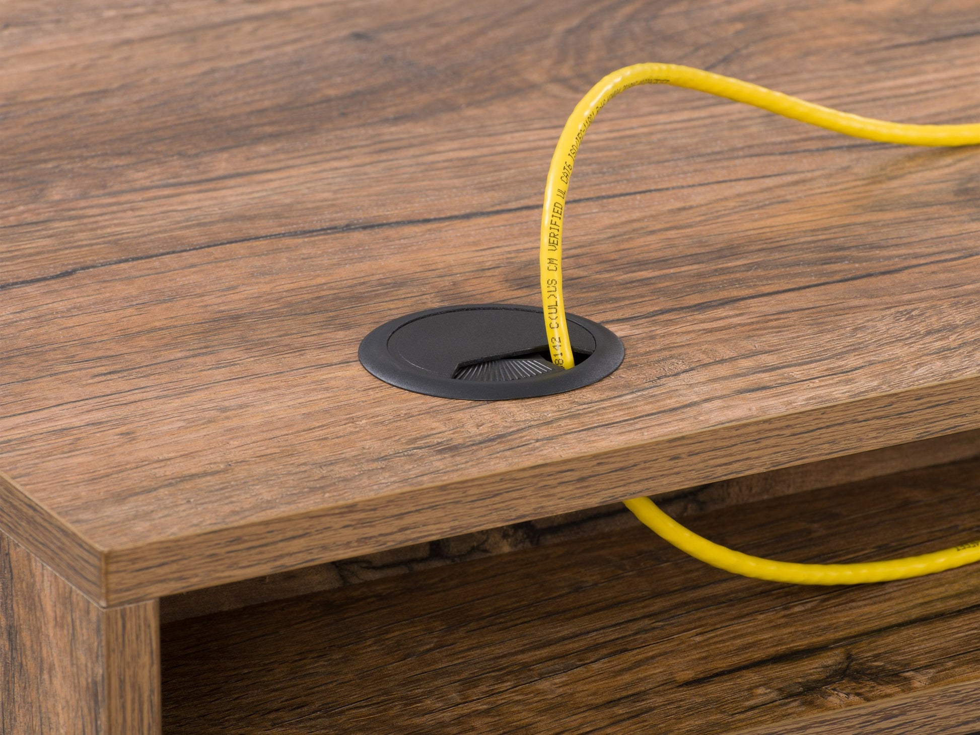 brown Natural Wood Desk Auston Collection detail image by CorLiving#color_brown