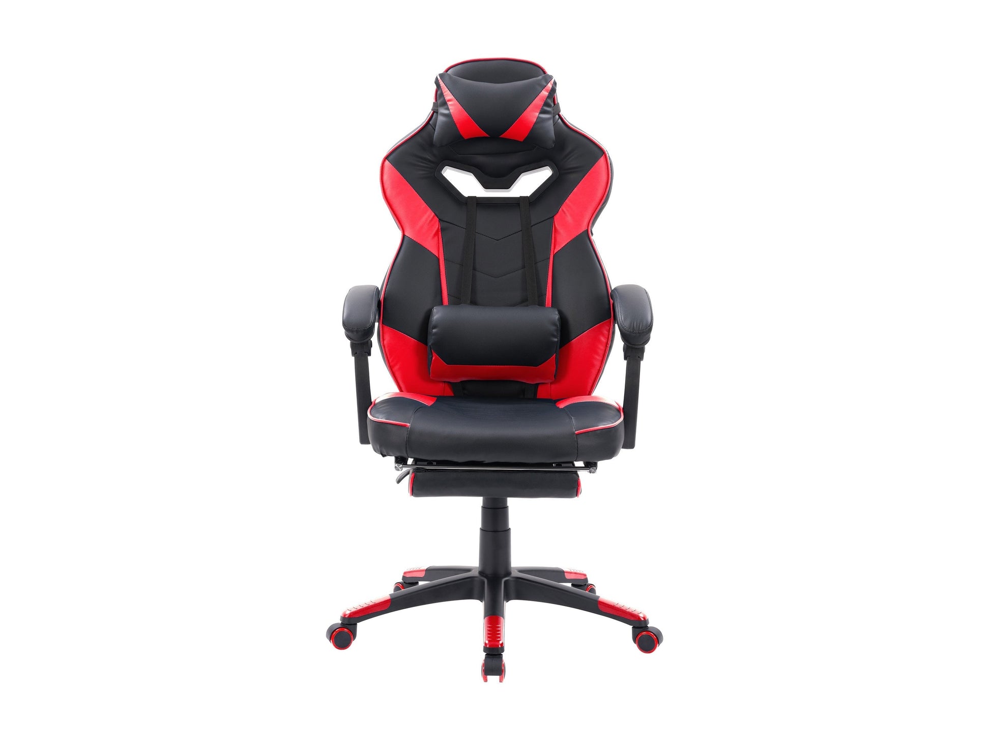 black and red Gaming Chair with Footrest Doom Collection product image by CorLiving#color_black-and-red