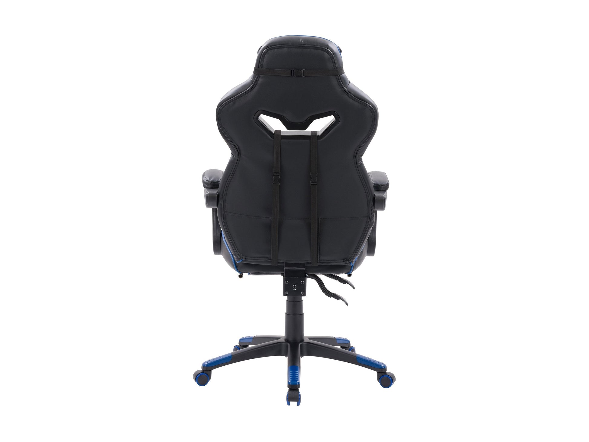 black and blue Gaming Chair with Footrest Doom Collection product image by CorLiving#color_black-and-blue